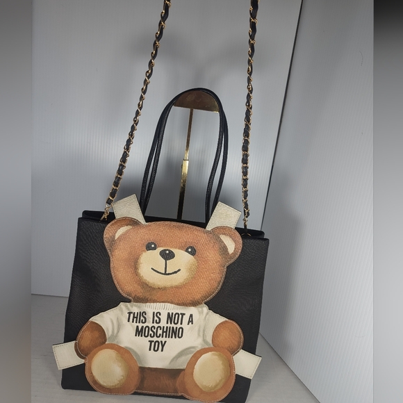 Moschino Blk teddybear tote THIS IS NOT A MOSCHINO TOY Handbag - Picture 3 of 11